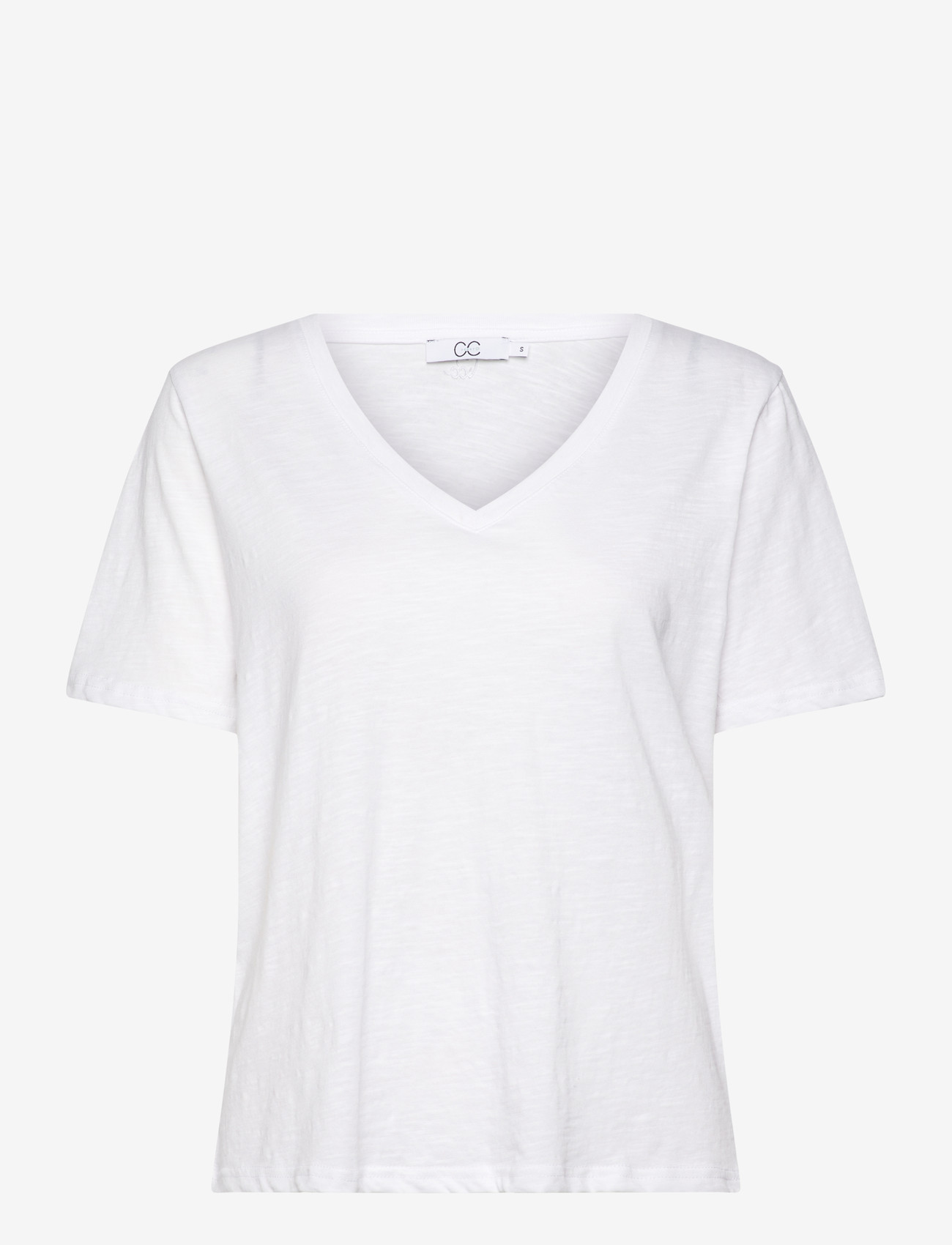 Coster Copenhagen - CC Heart basic regular v-neck t-shi - t-shirts - white - 0