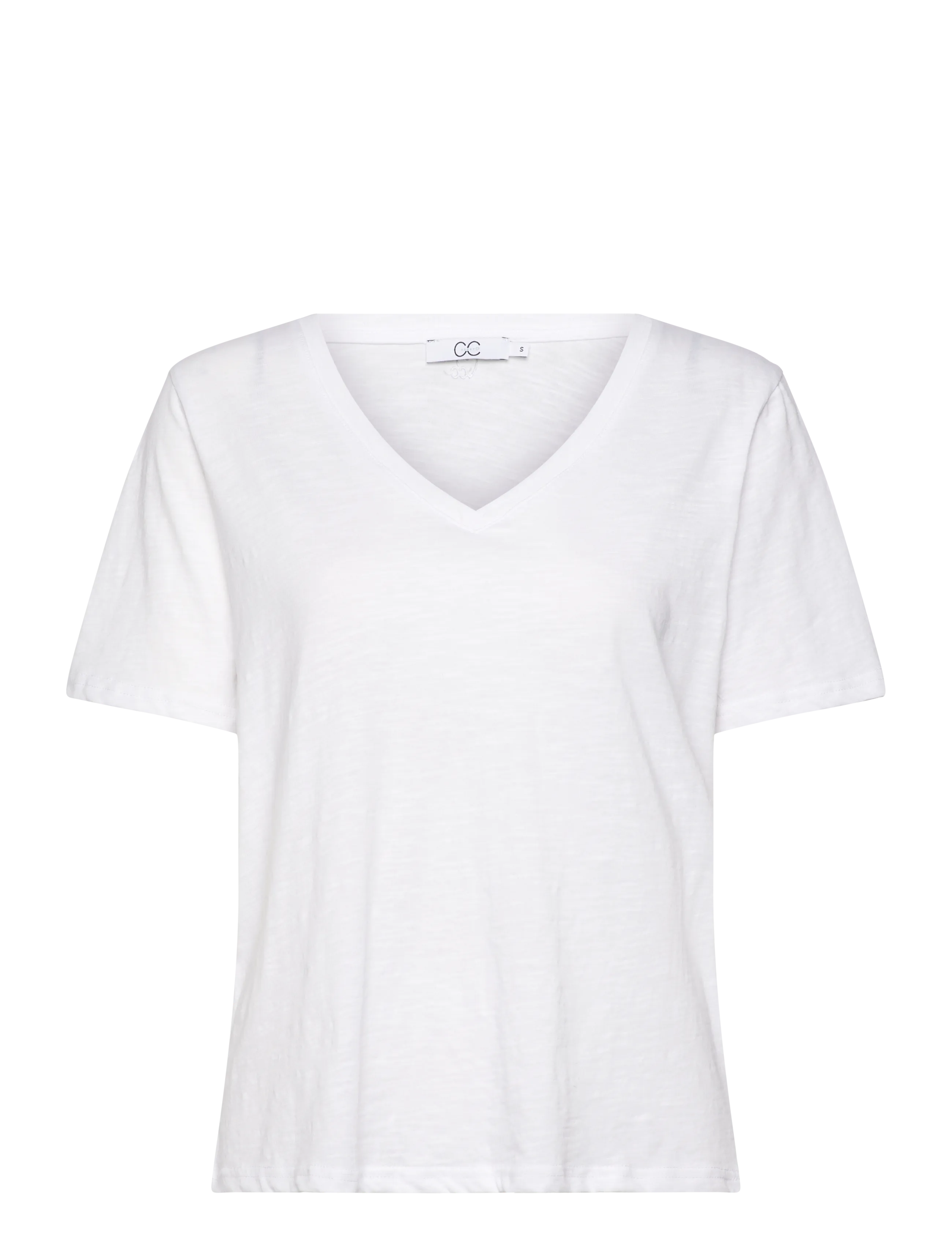 Coster Copenhagen CC Heart basic regular v-neck t-shi - Coster Copenhagen - WHITE / white