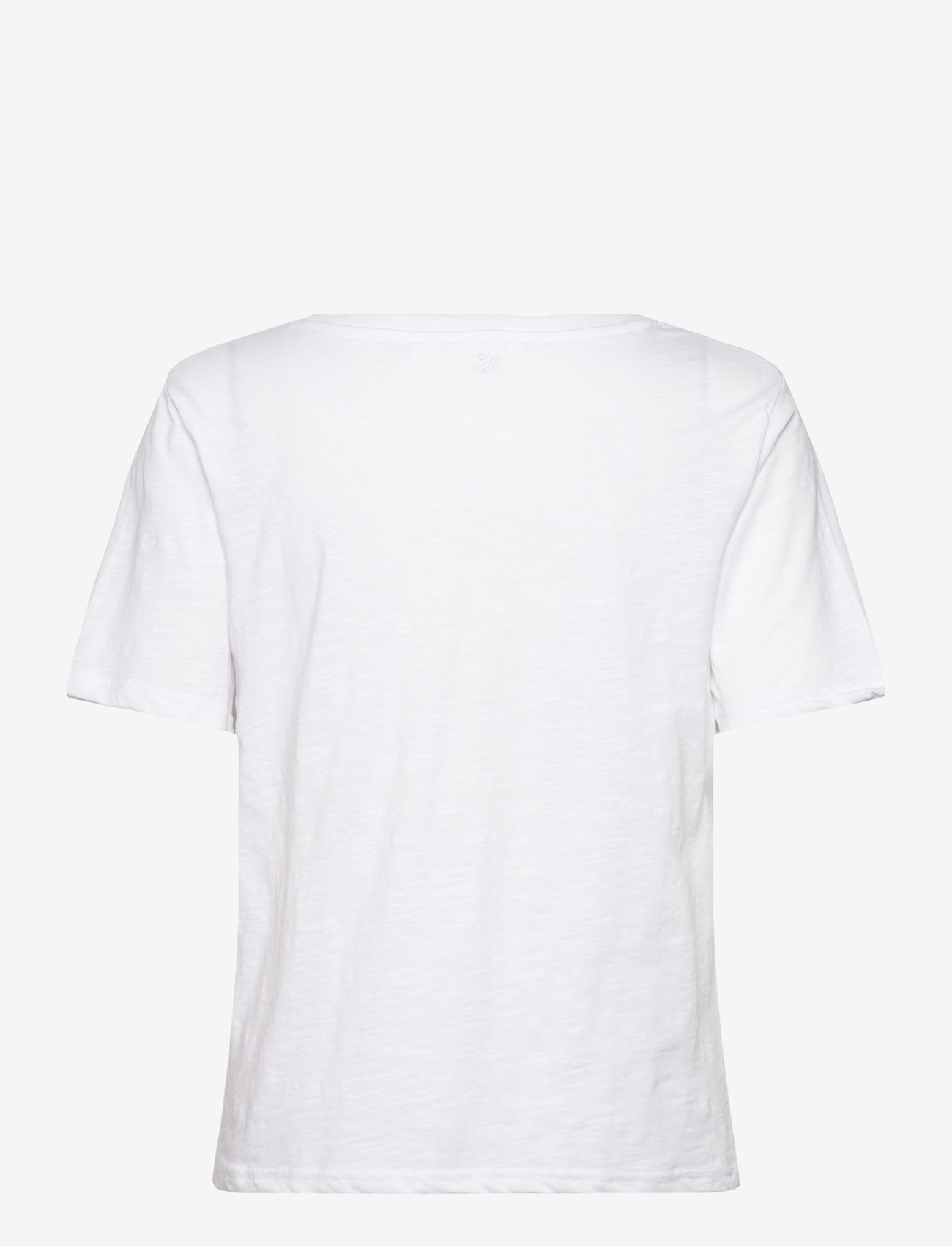 Coster Copenhagen - CC Heart basic regular v-neck t-shi - t-shirts - white - 1