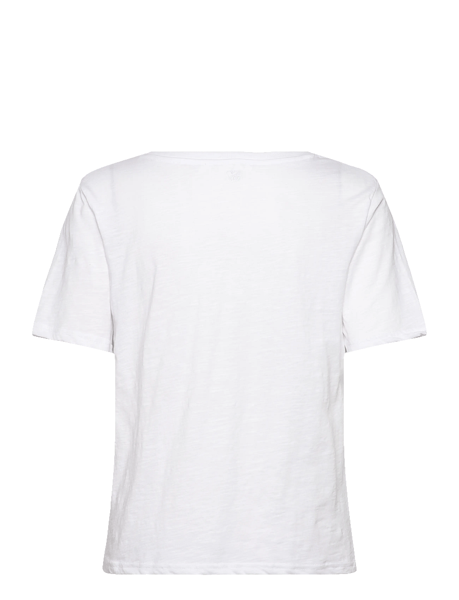 Coster Copenhagen - CC Heart basic regular v-neck t-shi - t-shirts - white - 2