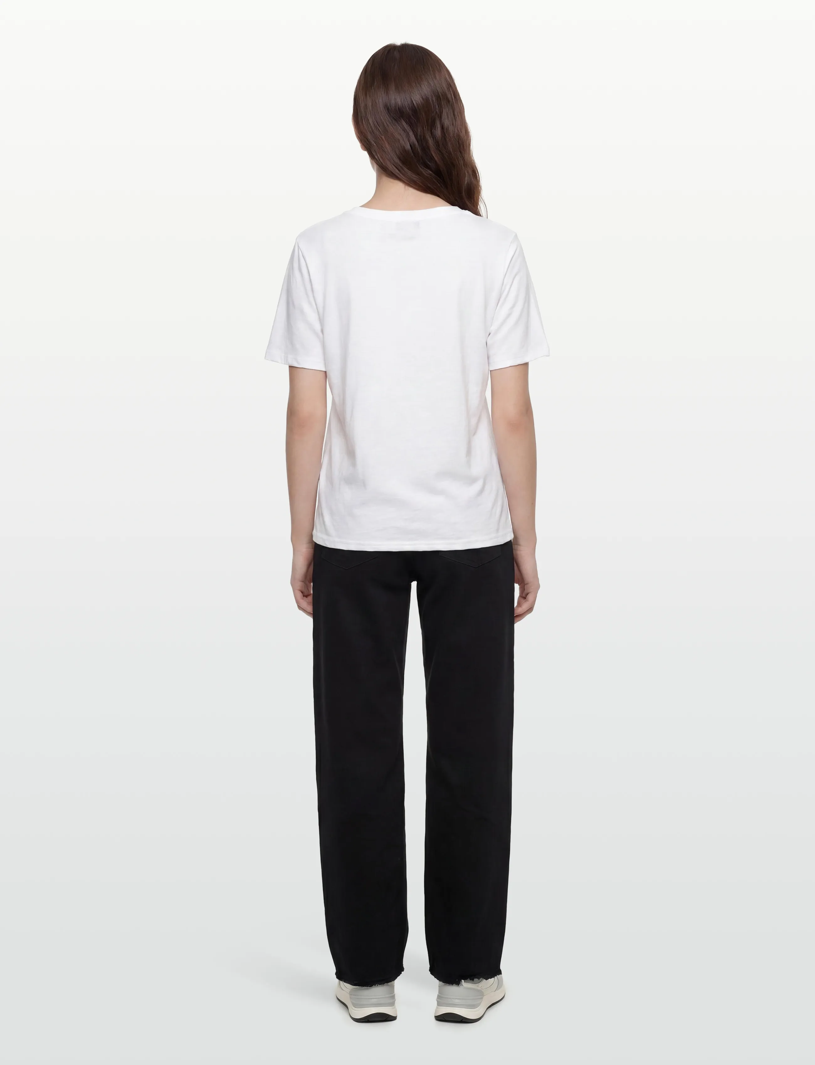 Coster Copenhagen - CC Heart basic regular v-neck t-shi - t-särgid - white - 4