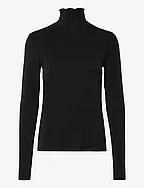 CC Heart SOFIA turtleneck blouse - BLACK