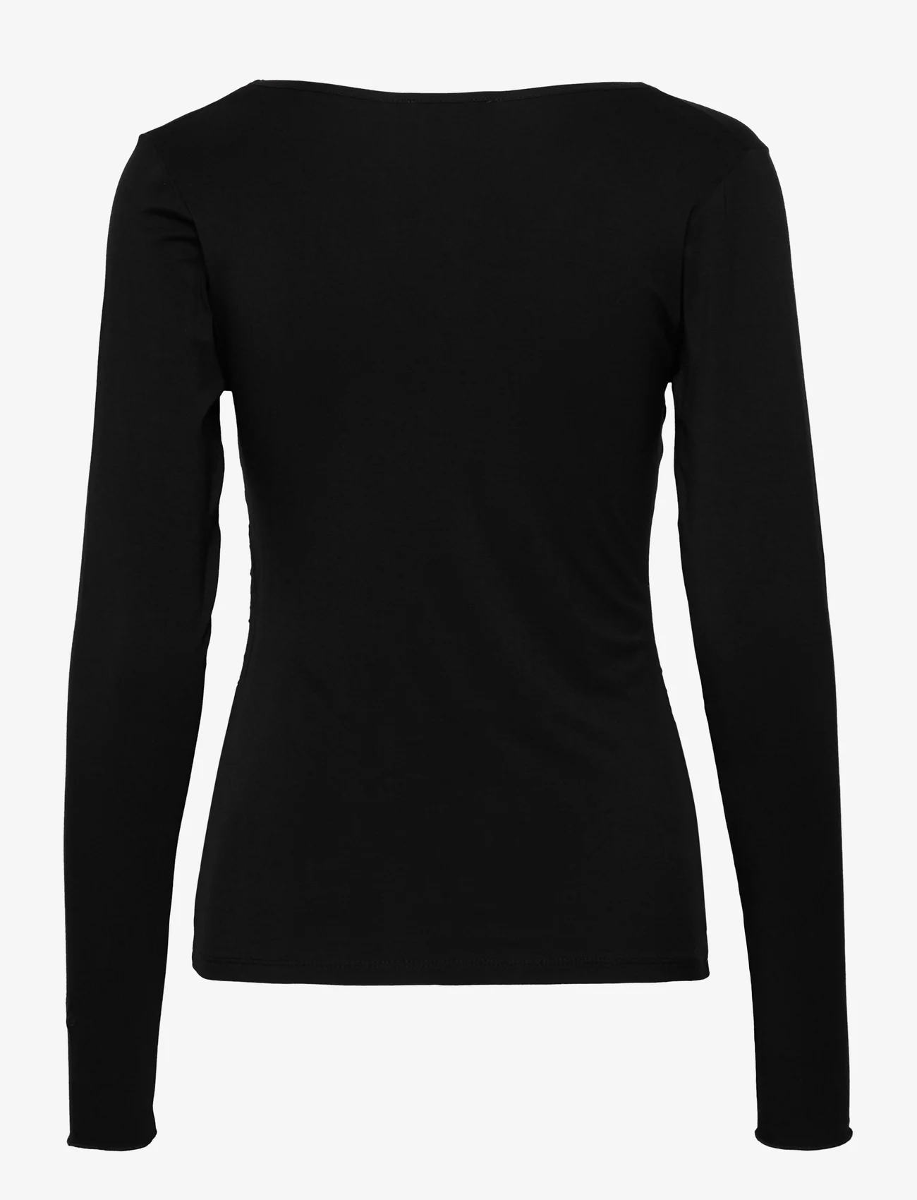 Coster Copenhagen - CC Heart SOFIA gathered front blous - long-sleeved blouses - black - 1