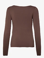 Coster Copenhagen - CC Heart SOFIA gathered front blous - long-sleeved blouses - walnut - 1