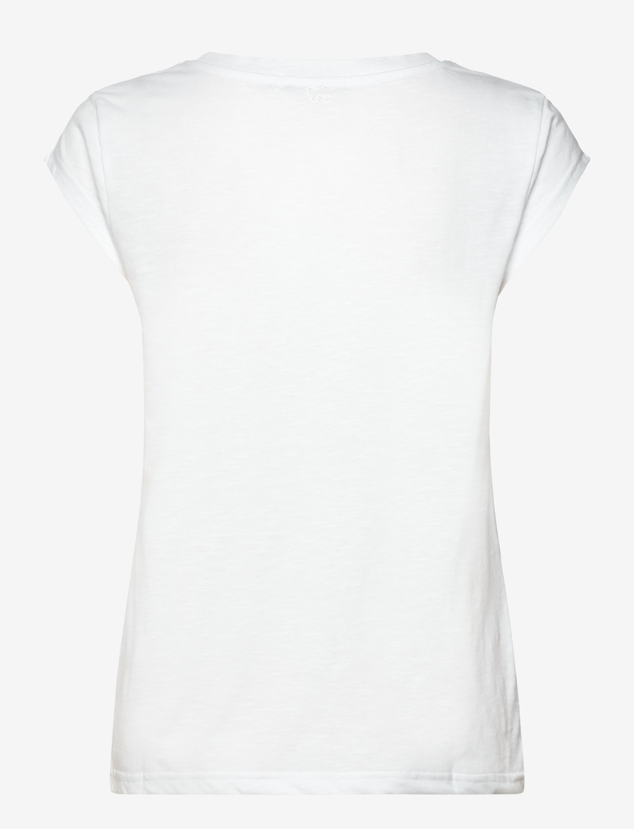 Coster Copenhagen - CC Heart FACE t-shirt - Cap sleeve - white - 2