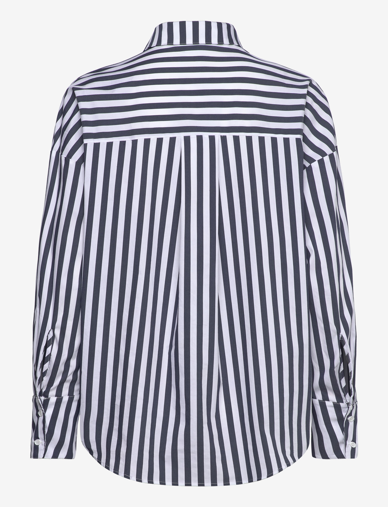 Coster Copenhagen - CC Heart Harper Stripe Oversize Shirt - långärmade skjortor - navy stripe - 1