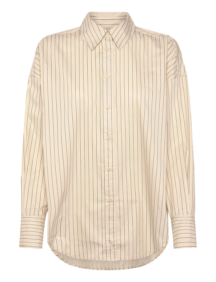 Coster Copenhagen - CC Heart GRACIE stripe loose shirt - creme stripes - 1