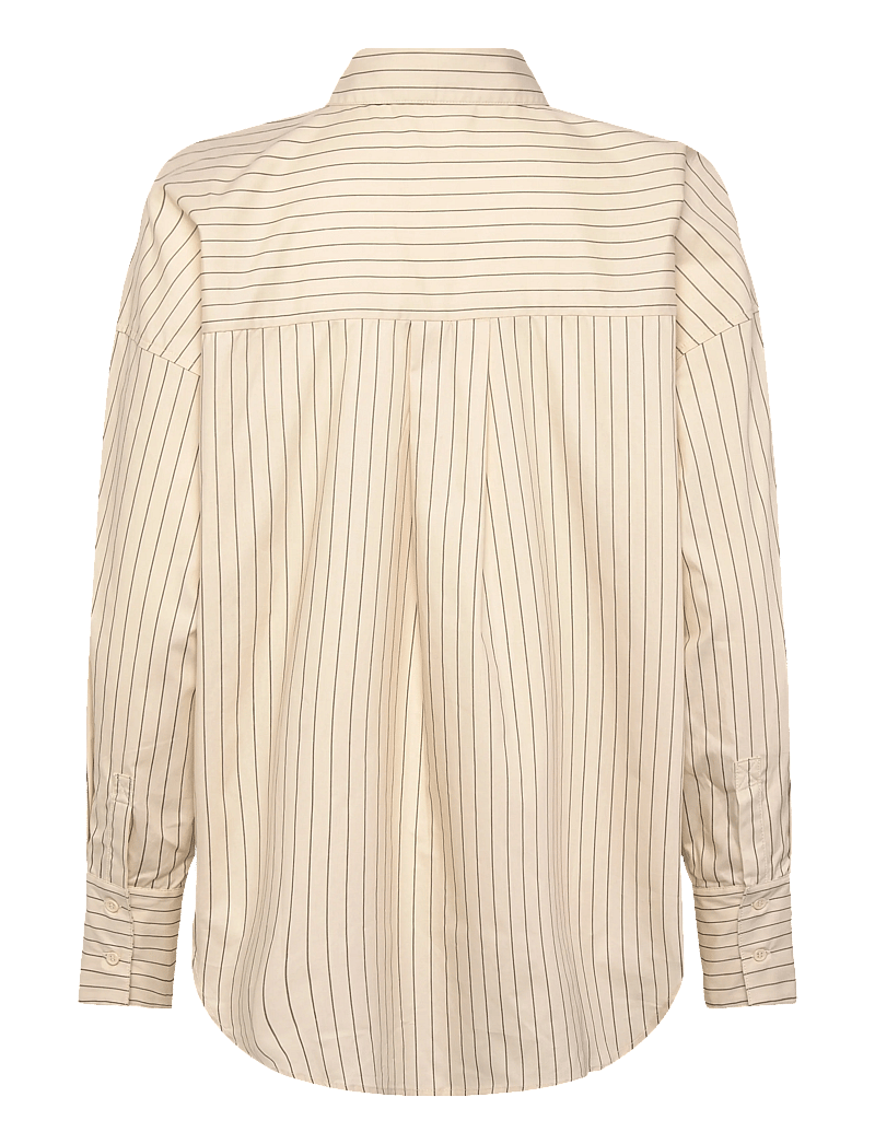 Coster Copenhagen - CC Heart GRACIE stripe loose shirt - langärmlige hemden - creme stripes - 2