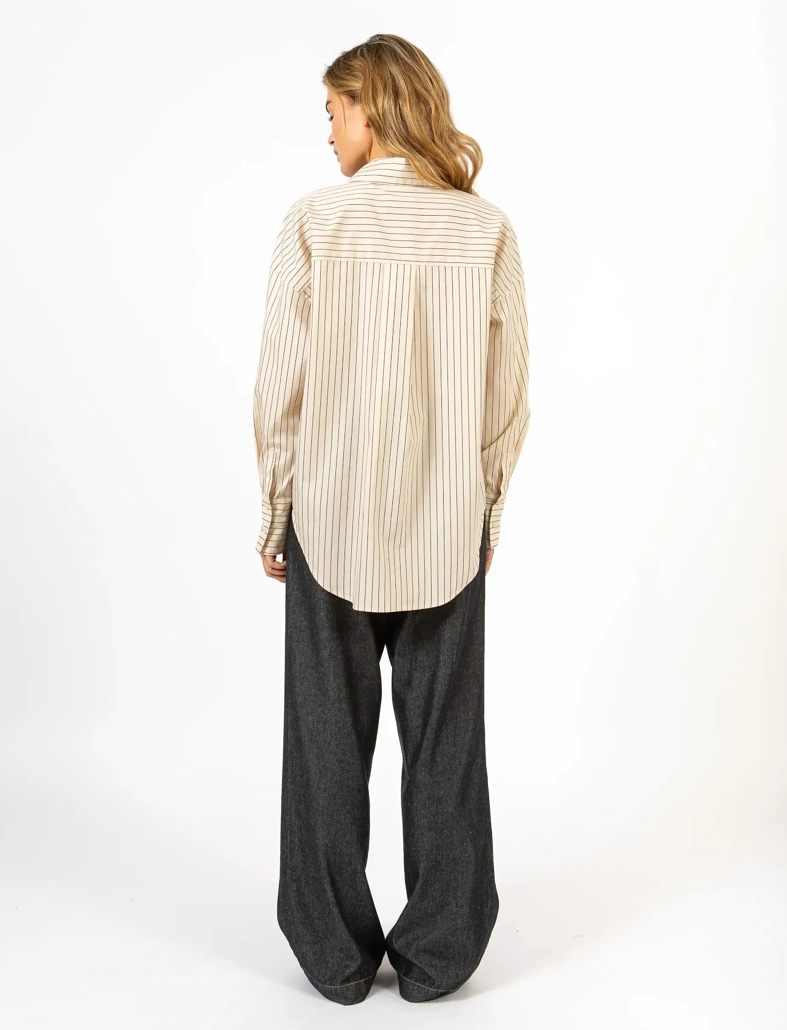 Coster Copenhagen - CC Heart GRACIE stripe loose shirt - creme stripes - 5