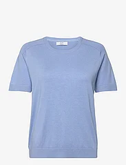 Coster Copenhagen - CC Heart ELLA Soft Knit tee - t-shirts - light blue - 0