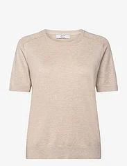 Coster Copenhagen - CC Heart ELLA Soft Knit tee - t-shirts - sand - 0