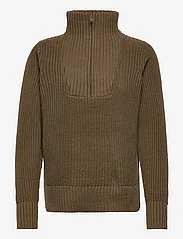 Coster Copenhagen - CC Heart AVERY zip knit sweater - rullekraver - army green - 0