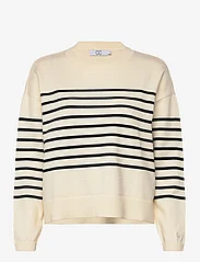 Coster Copenhagen - CC Heart COLLINS comfy stripe knit - džemperiai - creme/black stripe - 0
