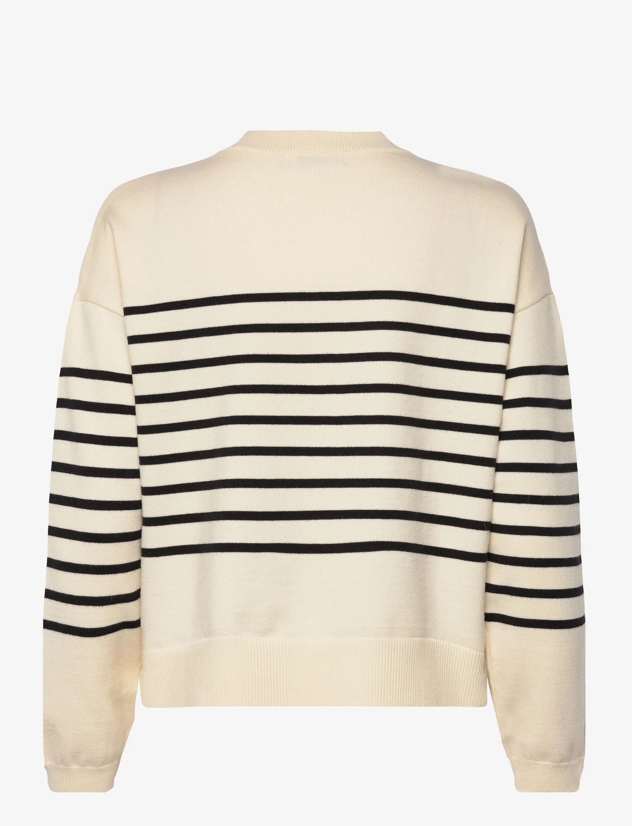 Coster Copenhagen - CC Heart COLLINS comfy stripe knit - džemperiai - creme/black stripe - 1