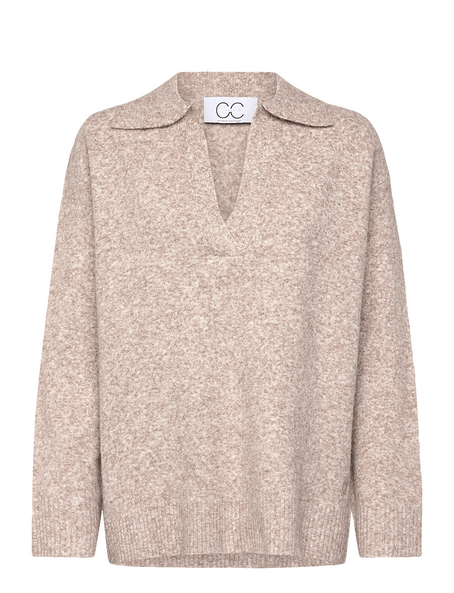 Coster Copenhagen - CC Heart EMERIE polo sweater - pullover - sand melange - 1