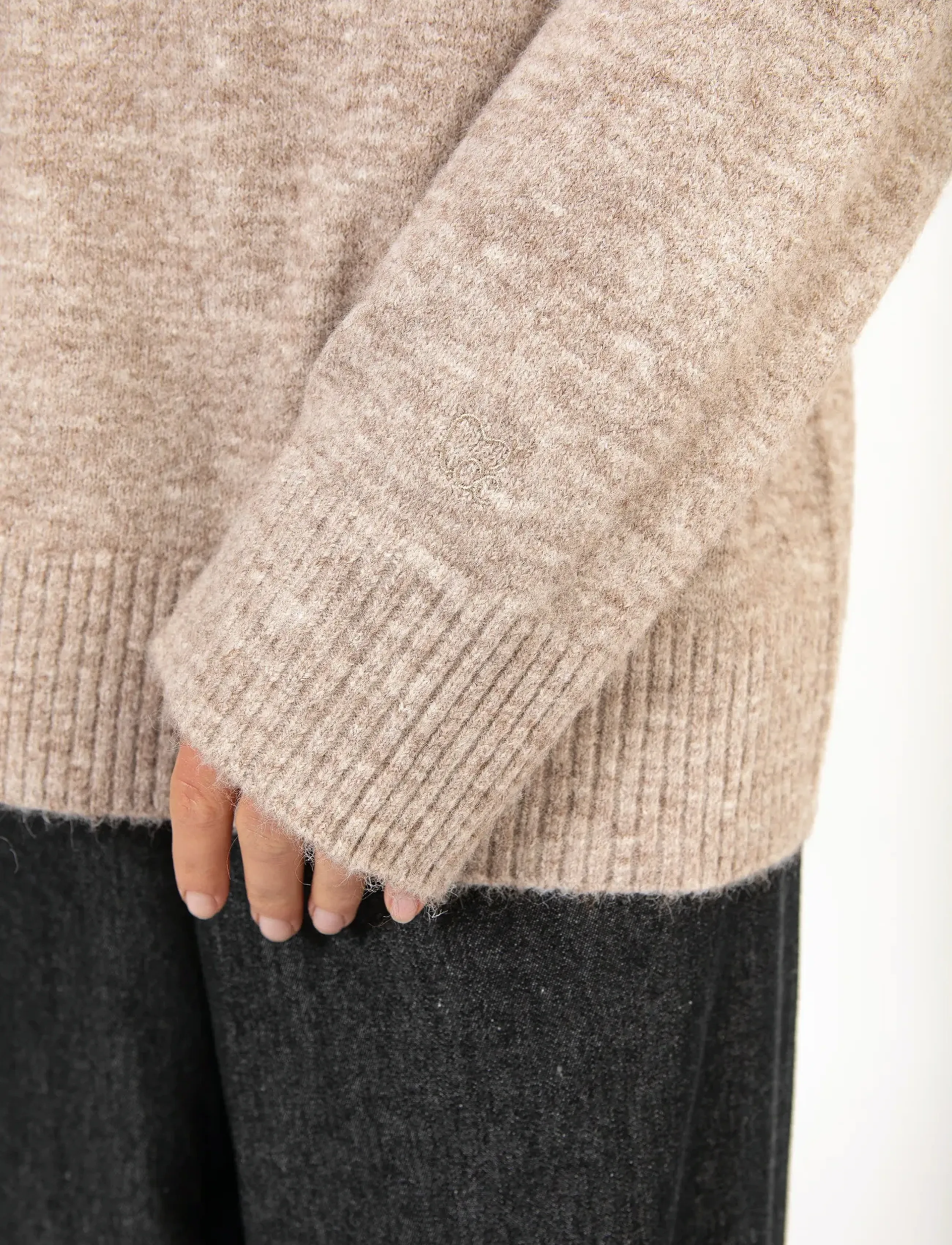 Coster Copenhagen - CC Heart EMERIE polo sweater - pullover - sand melange - 4