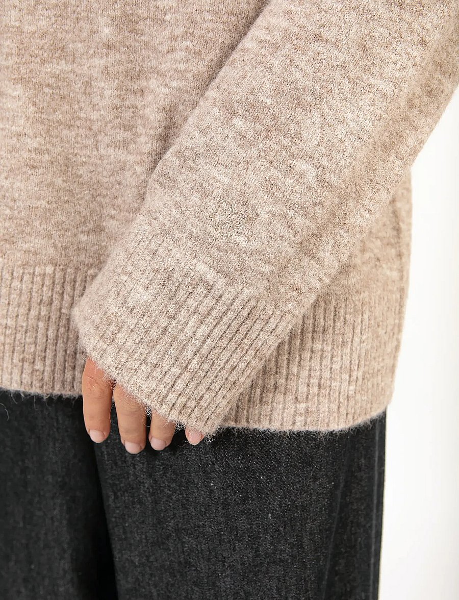 Coster Copenhagen - CC Heart EMERIE polo sweater - pullover - sand melange - 4