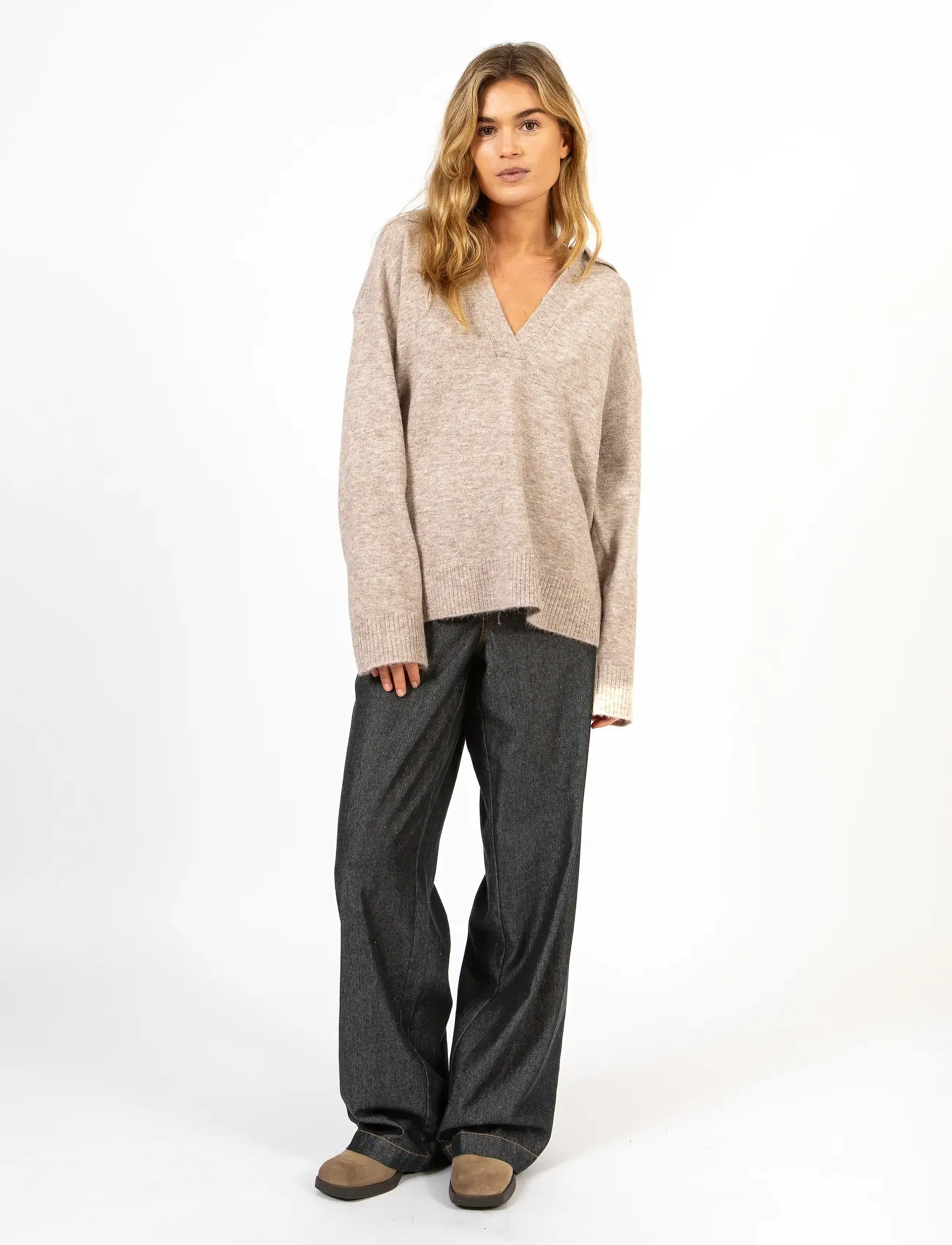 Coster Copenhagen - CC Heart EMERIE polo sweater - pullover - sand melange - 5