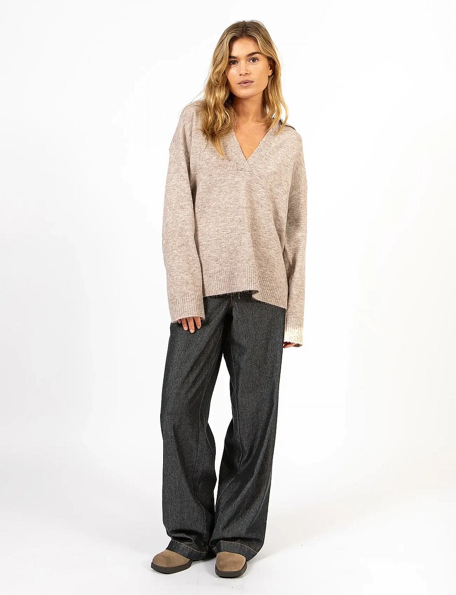 Coster Copenhagen - CC Heart EMERIE polo sweater - pullover - sand melange - 5