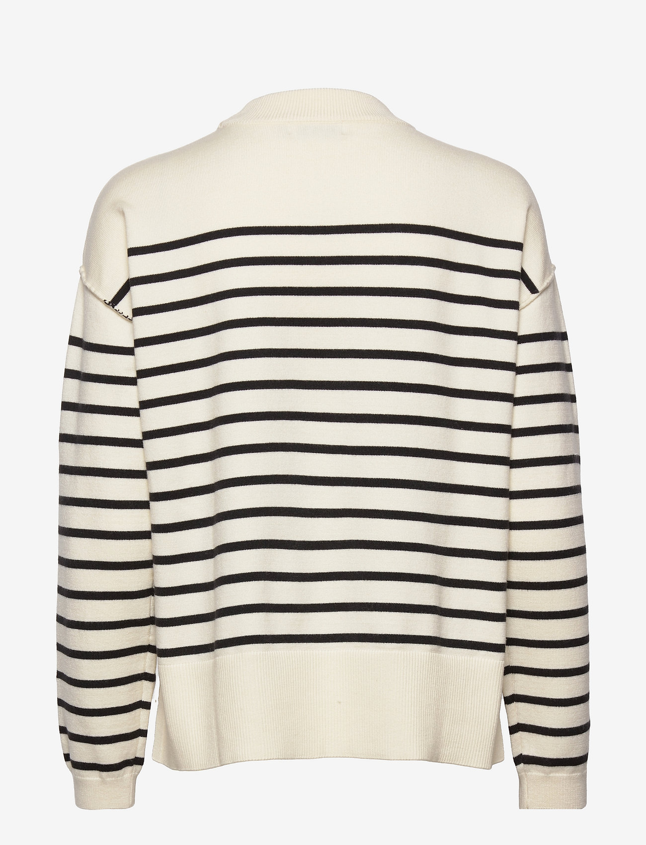 Coster Copenhagen - CC Heart comfy knit sweather with s - creme/black stripes - 1