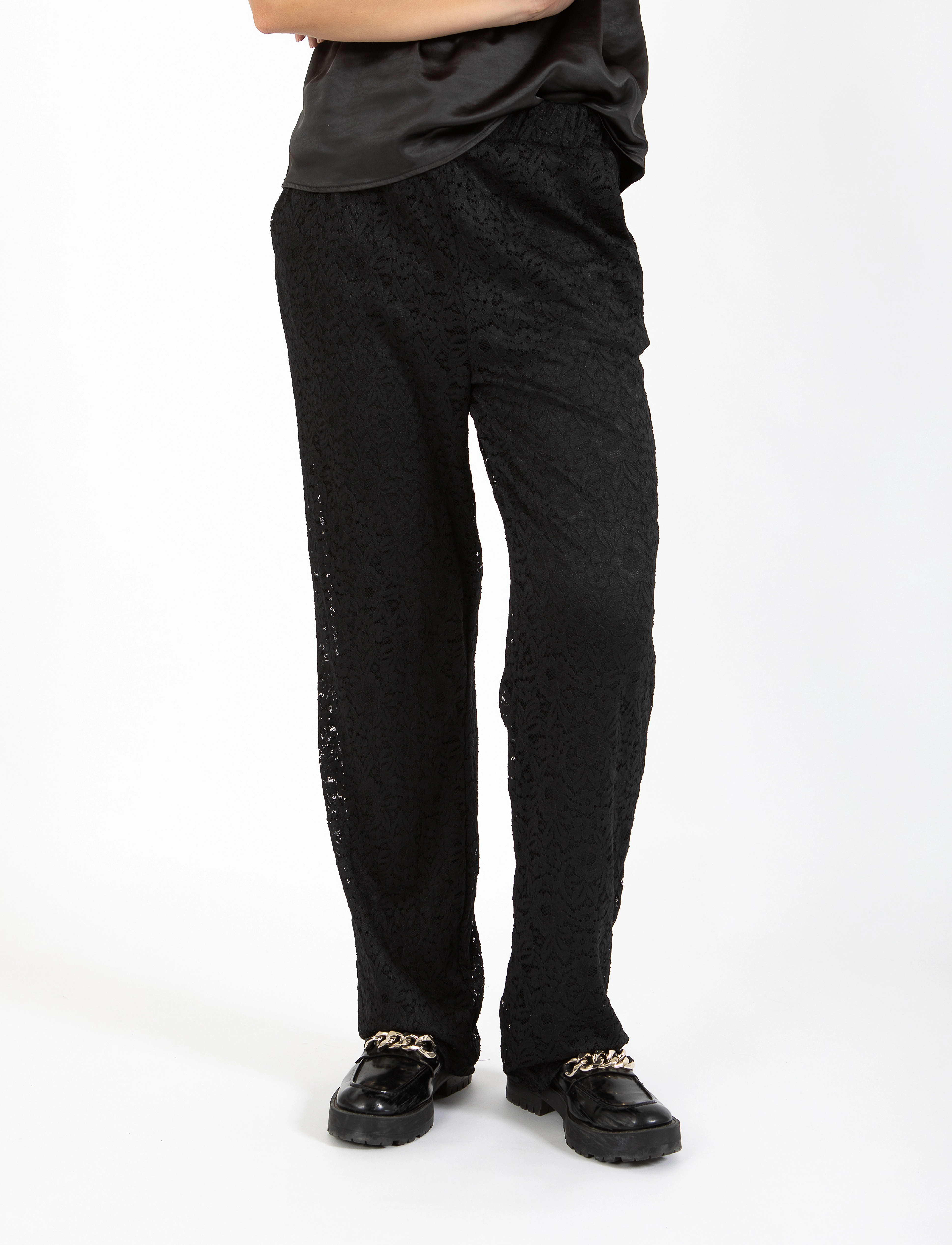 Coster Copenhagen CC Heart CHARLIE lace pants - Bukser - BLACK / black