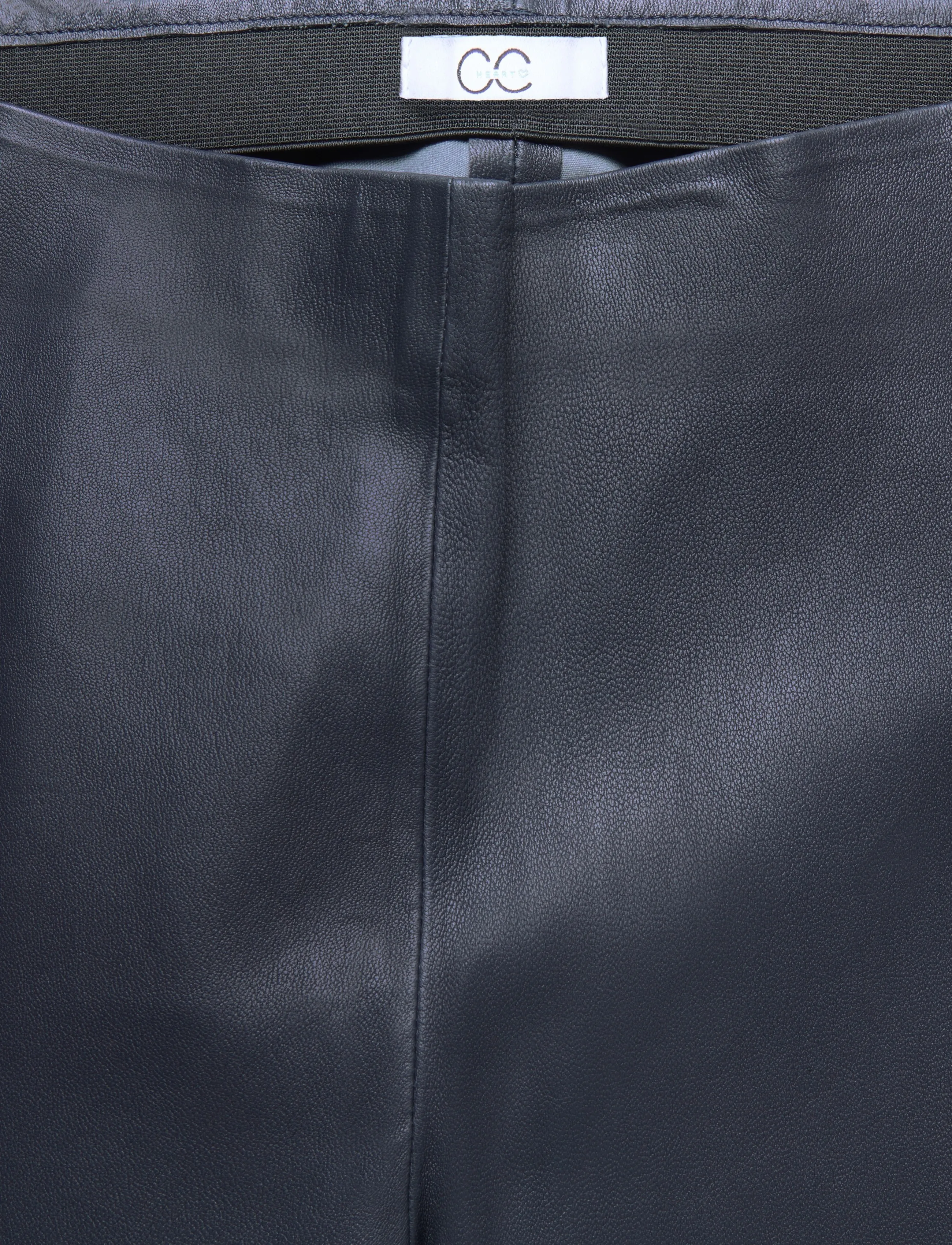 Coster Copenhagen - CC Heart leather leggings in ankle - læderbukser - dark blue - 5