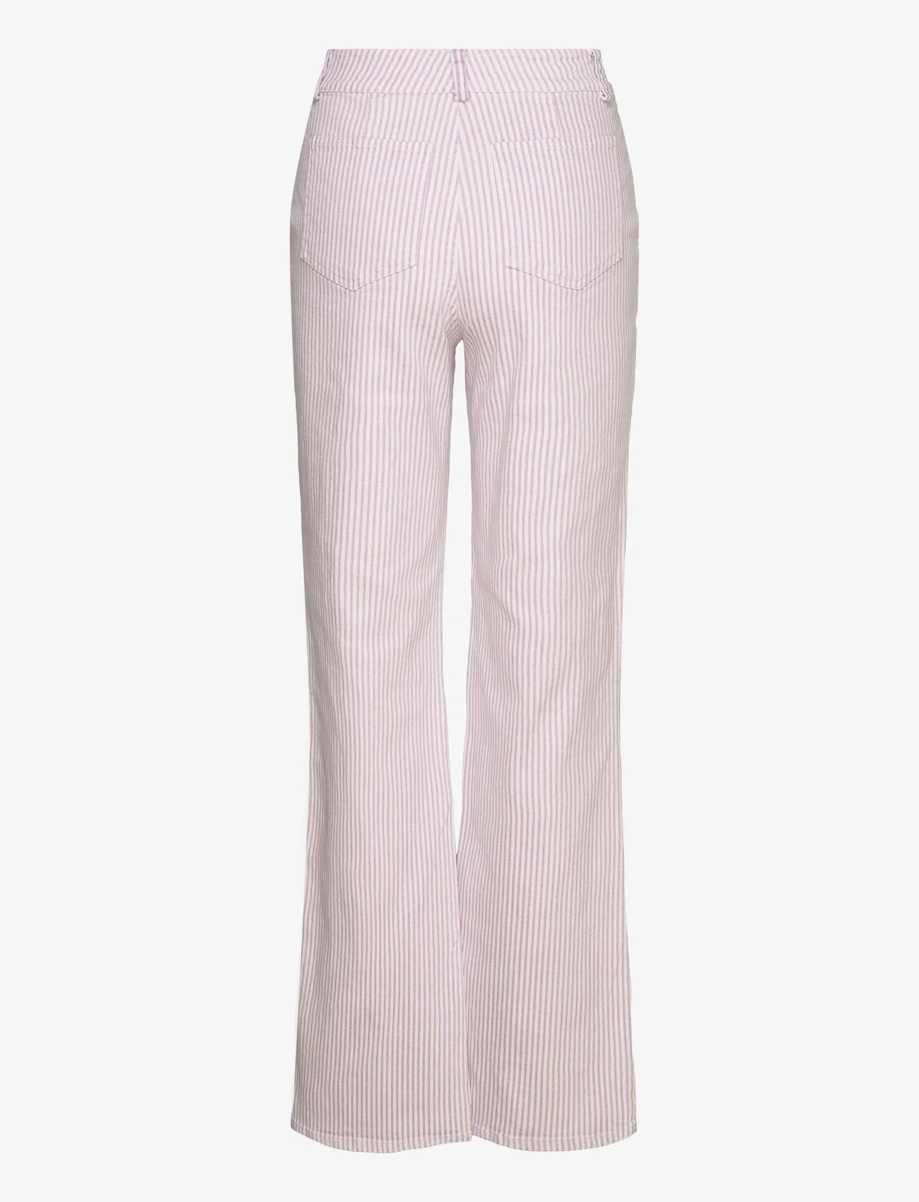 Coster Copenhagen - CC Heart MATHILDE striped pants - feestelijke kleding voor outlet-prijzen - off white/purple stripe - 1