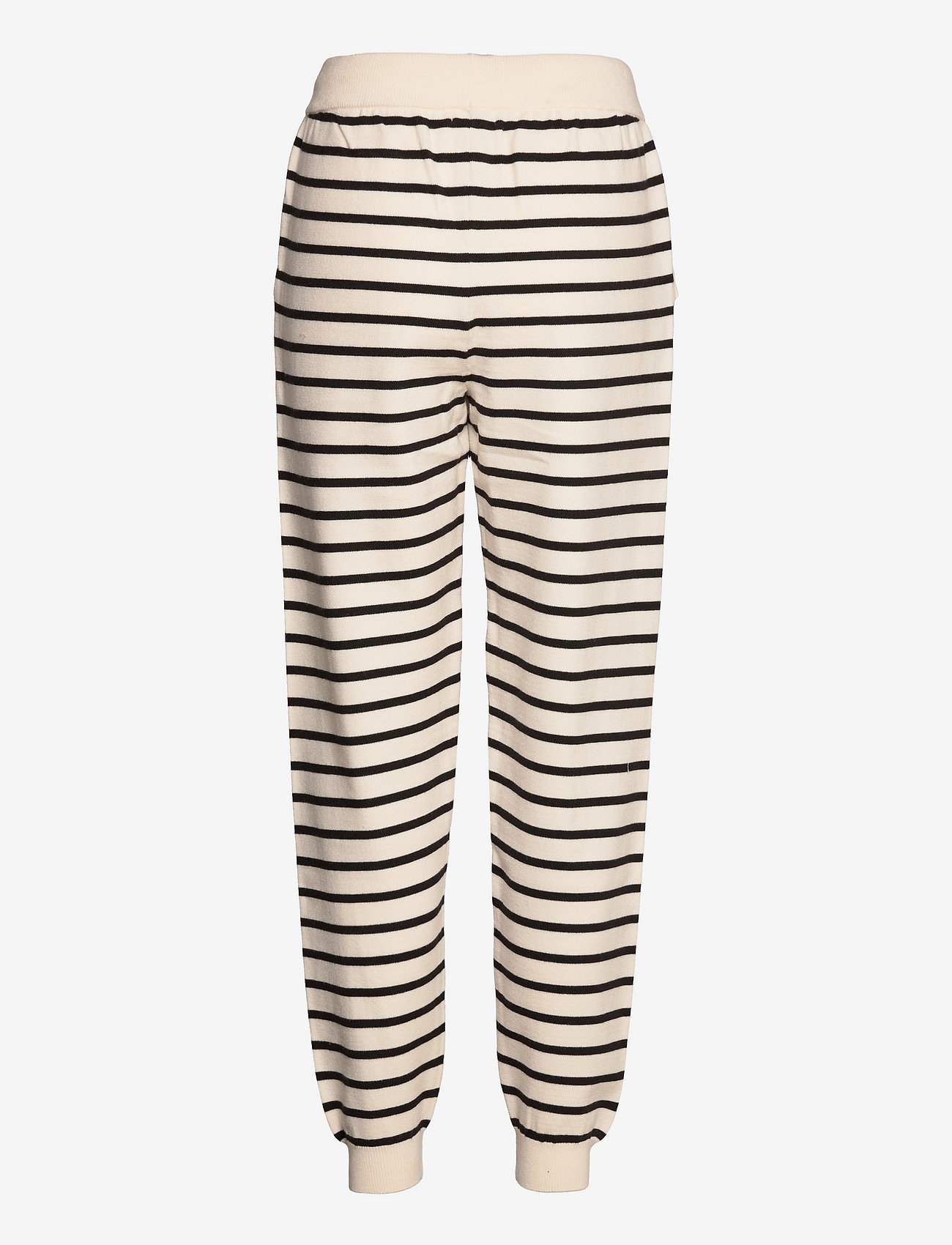 Coster Copenhagen - CC Heart comfy knit striped pants - creme/black stripes - 1