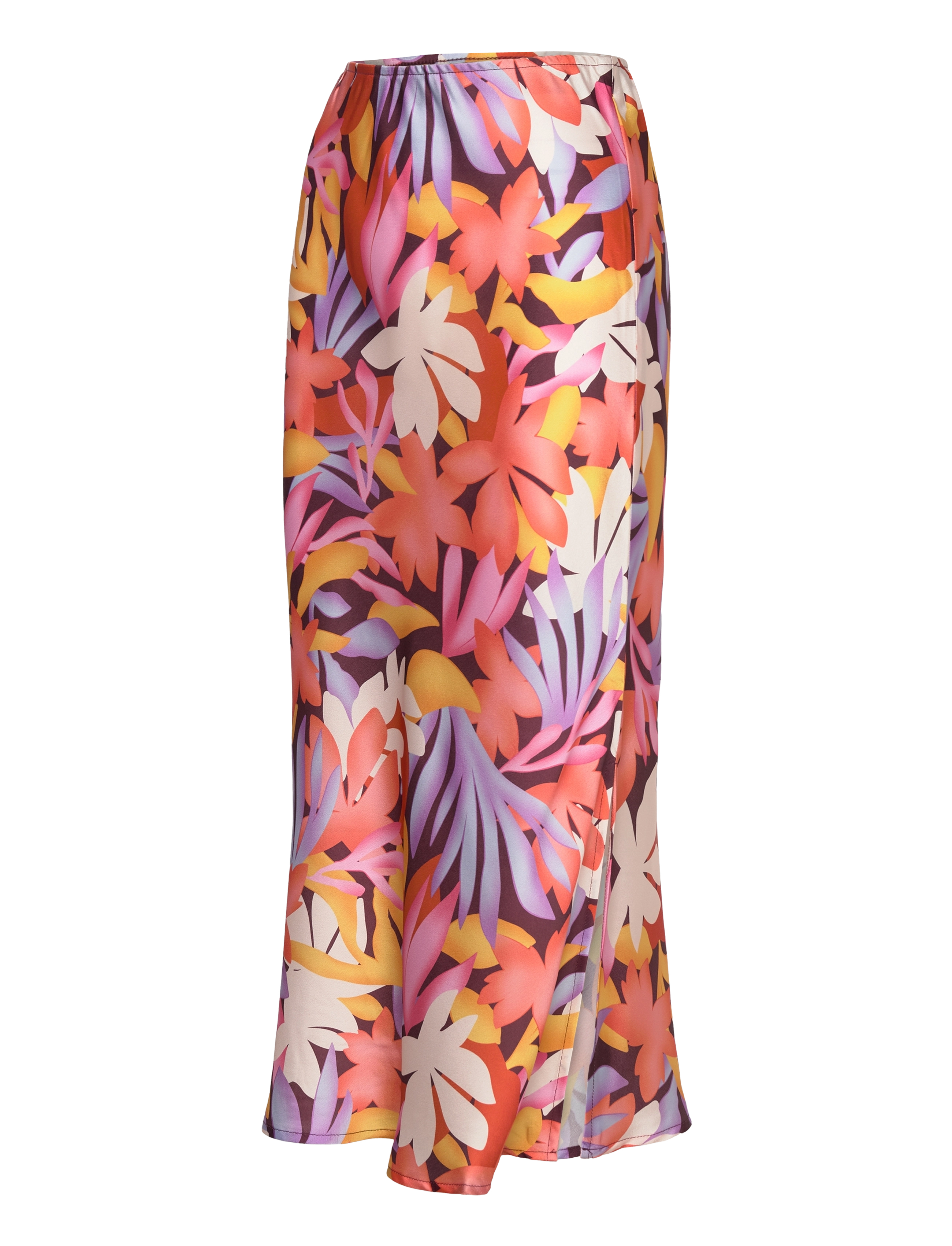 Coster Copenhagen - CC Heart SKYLER Satin skirt - satinröcke - purple flower print - 2