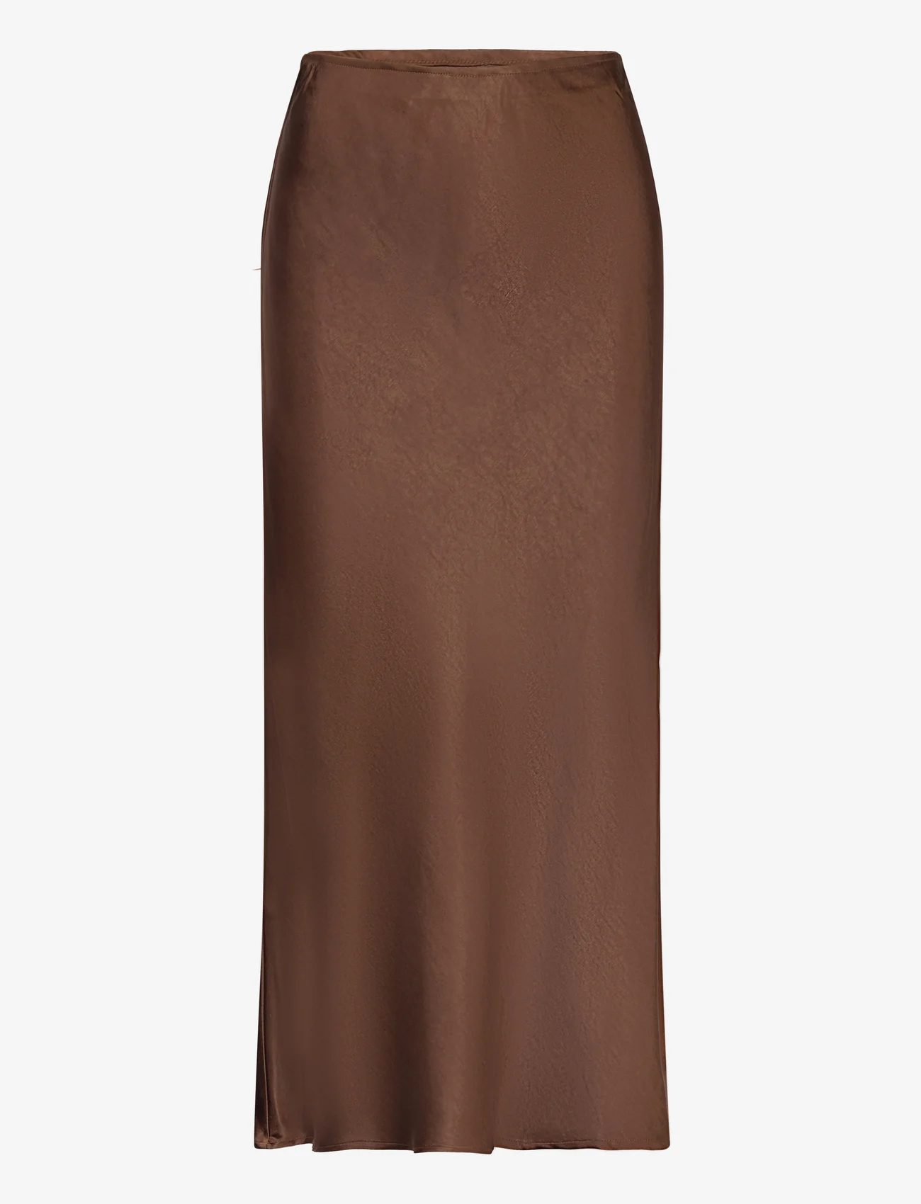 Coster Copenhagen - CC Heart SKYLER Mid-Length Skirt - satengskjørt - autumn brown - 0