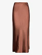 CC Heart SKYLER Mid-Length Skirt - METALLIC BROWN