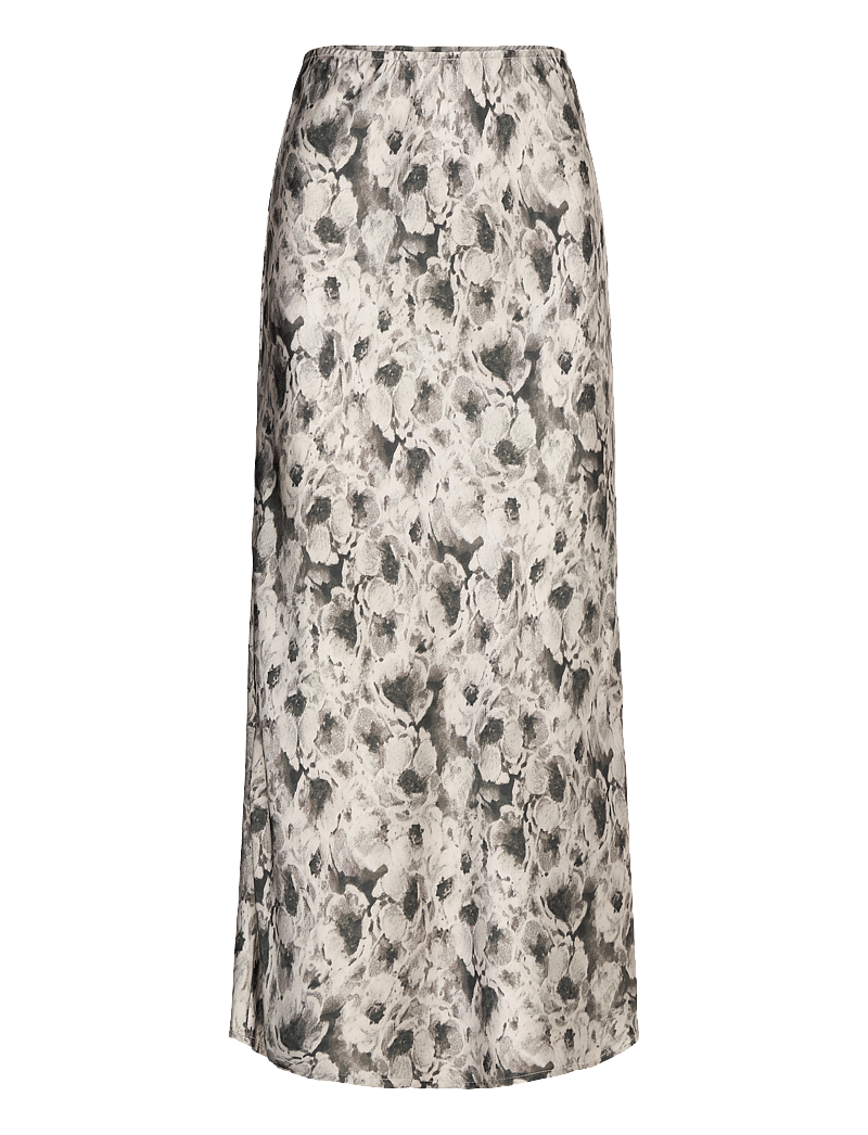 Coster Copenhagen - CC Heart SKYLER mid length printed - satiinihameet - black/cream rose - 0