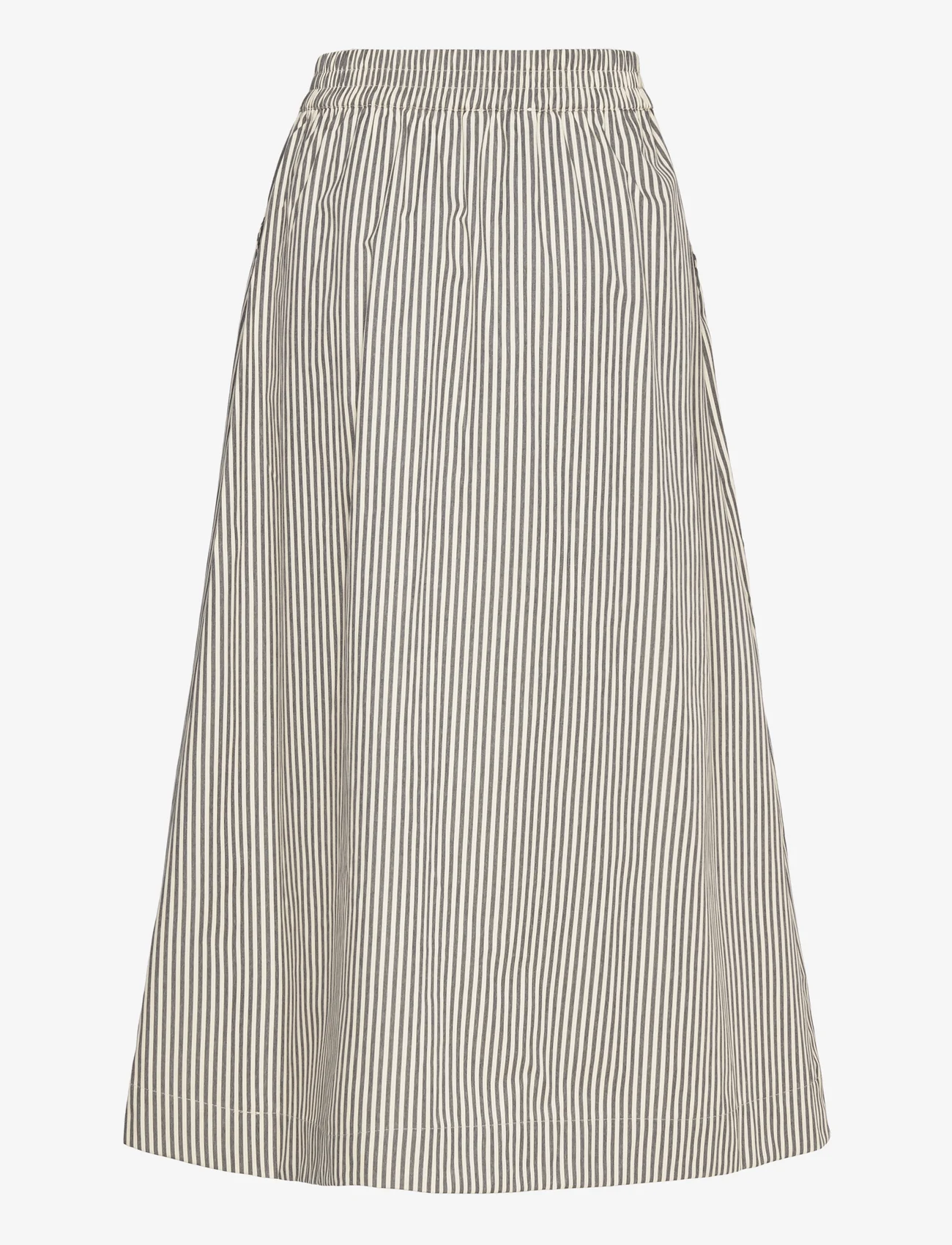 Coster Copenhagen - CC Heart Naomi long skirt - midi skirts - creme/black stripe - 1