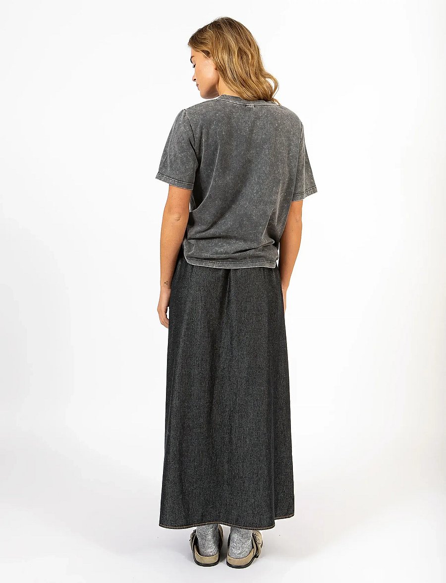 Coster Copenhagen - CC Heart ELLIS denim skirt - denimnederdele - black blue denim - 0