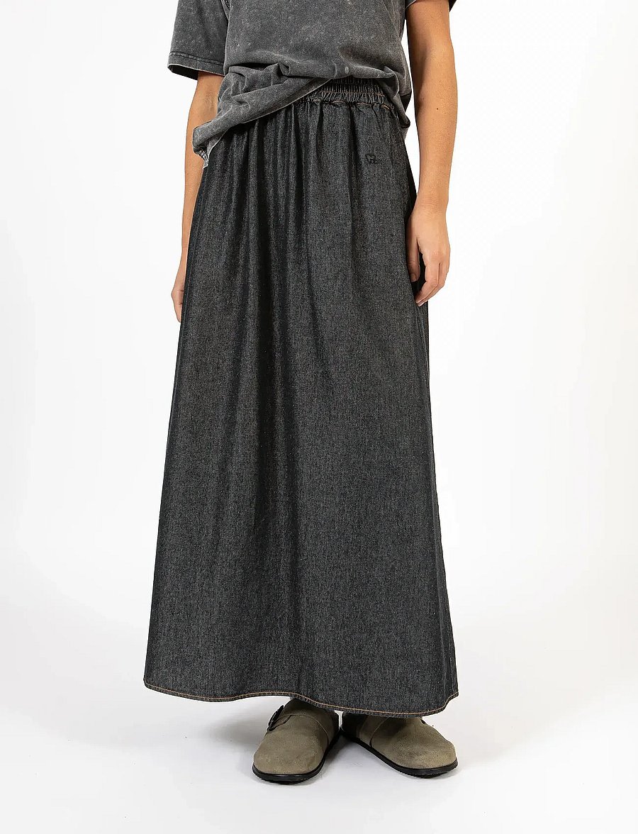 Coster Copenhagen - CC Heart ELLIS denim skirt - denimnederdele - black blue denim - 3
