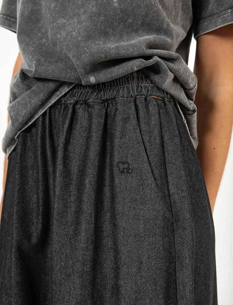 Coster Copenhagen - CC Heart ELLIS denim skirt - denimnederdele - black blue denim - 4