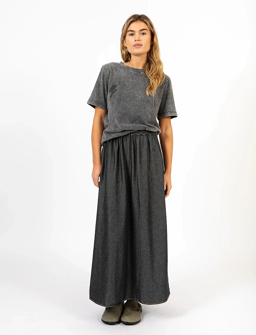 Coster Copenhagen - CC Heart ELLIS denim skirt - denimnederdele - black blue denim - 5
