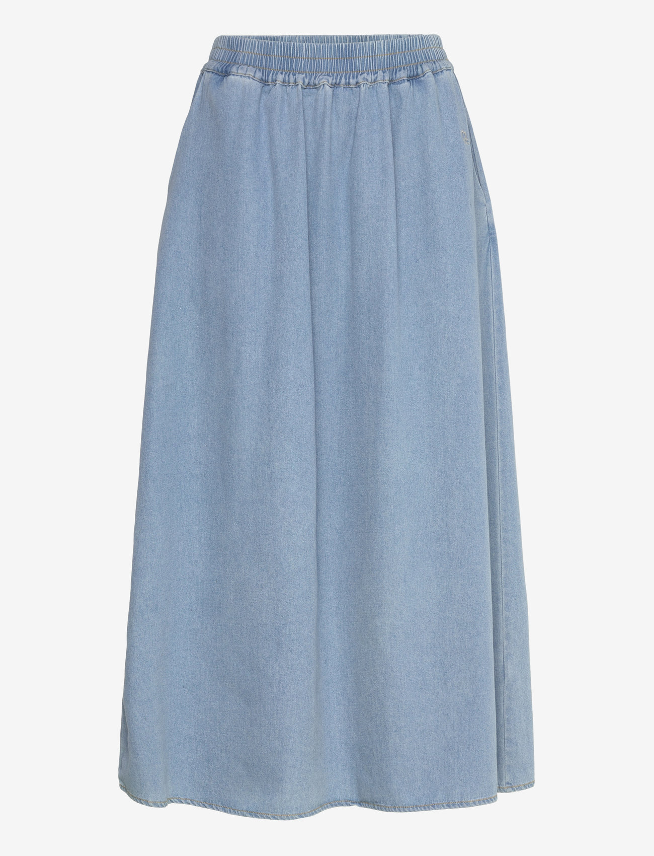 Coster Copenhagen - CC Heart ELLIS denim skirt - midi nederdele - blue denim - 0