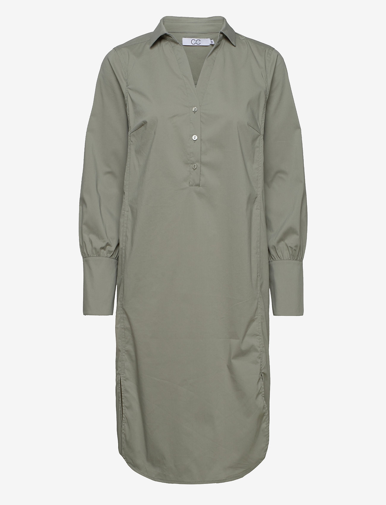 Coster Copenhagen - CC Heart shirt dress - dusty green - 0