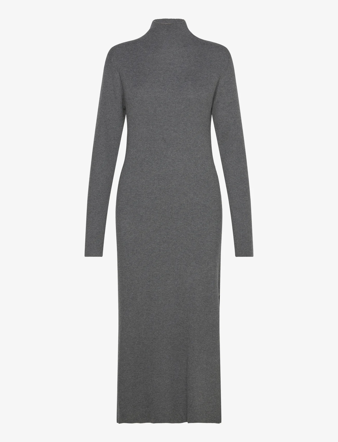 Coster Copenhagen - CC Heart GLORIA knit dress - aptemtos suknelės - dark grey melange - 0