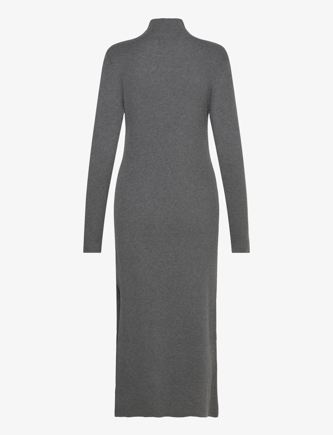 Coster Copenhagen - CC Heart GLORIA knit dress - bodycon kleitas - dark grey melange - 1