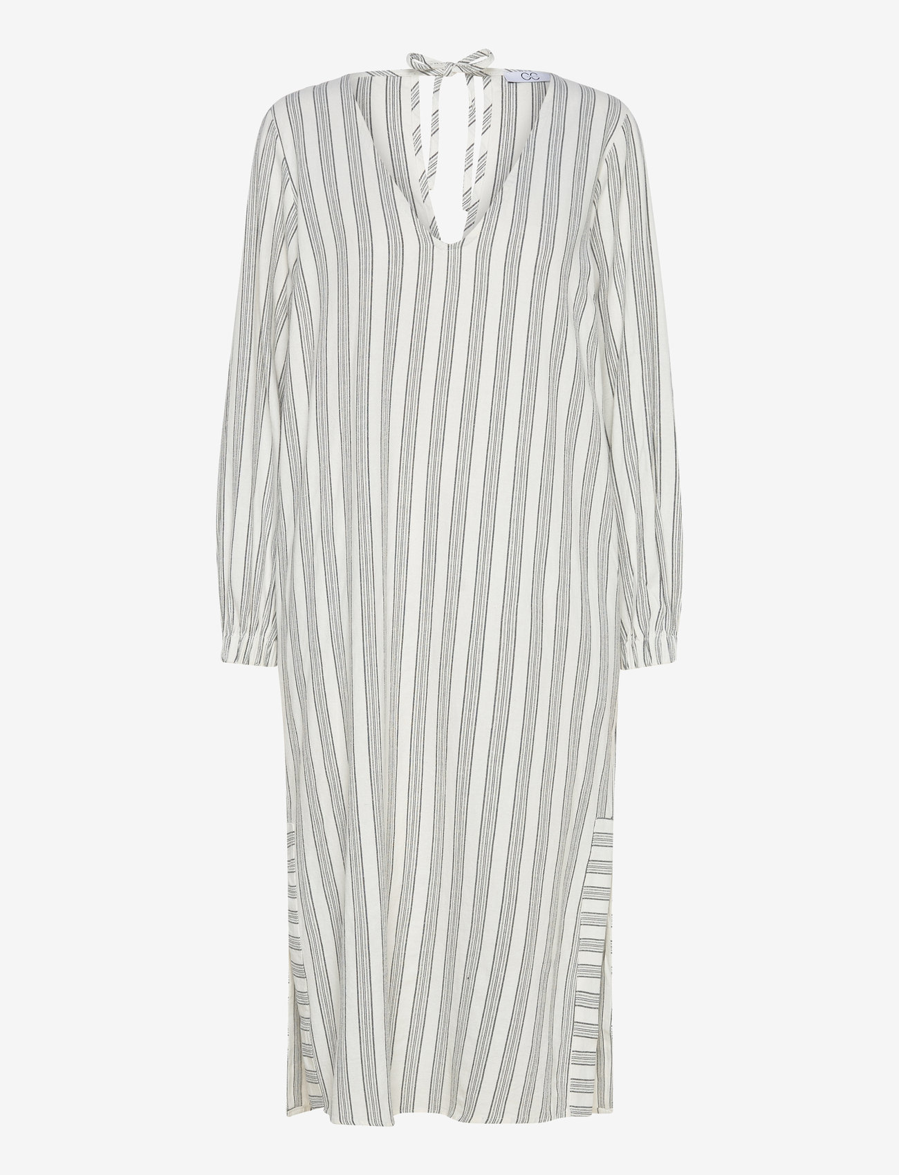 Coster Copenhagen - CC Heart LINA loose dress in linen - suvekleidid - cream/black stripes - 0