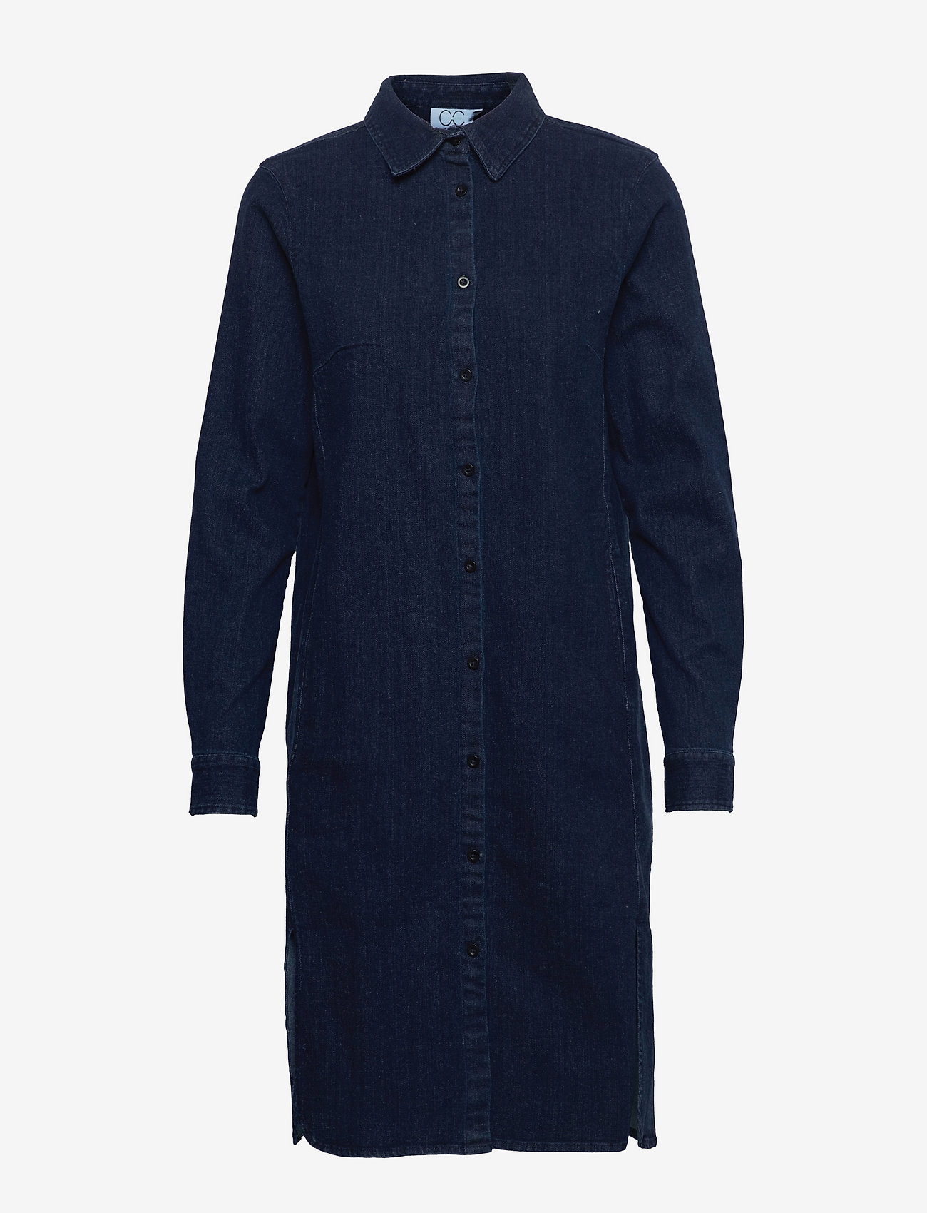 Coster Copenhagen - CC Heart denim shirt dress - džinsinės suknelės - dark indigo - 0