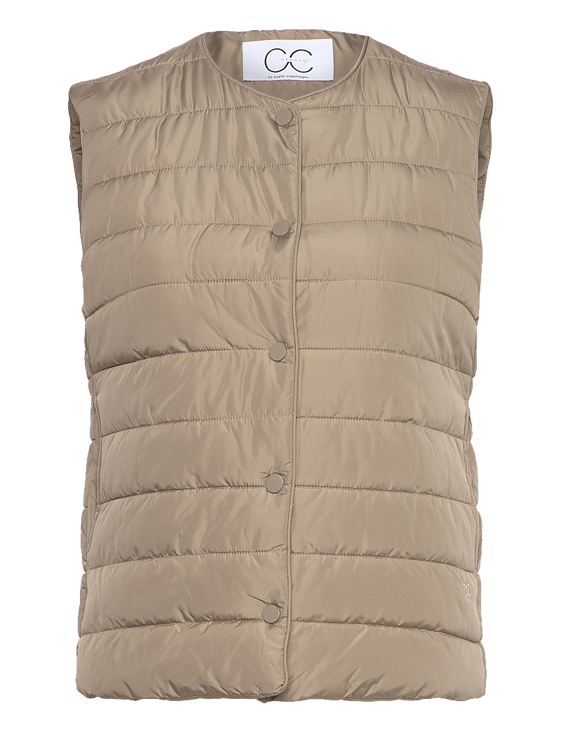 Coster Copenhagen - CC Heart ASTA quiltet vest - höstjackor - sand olive - 1