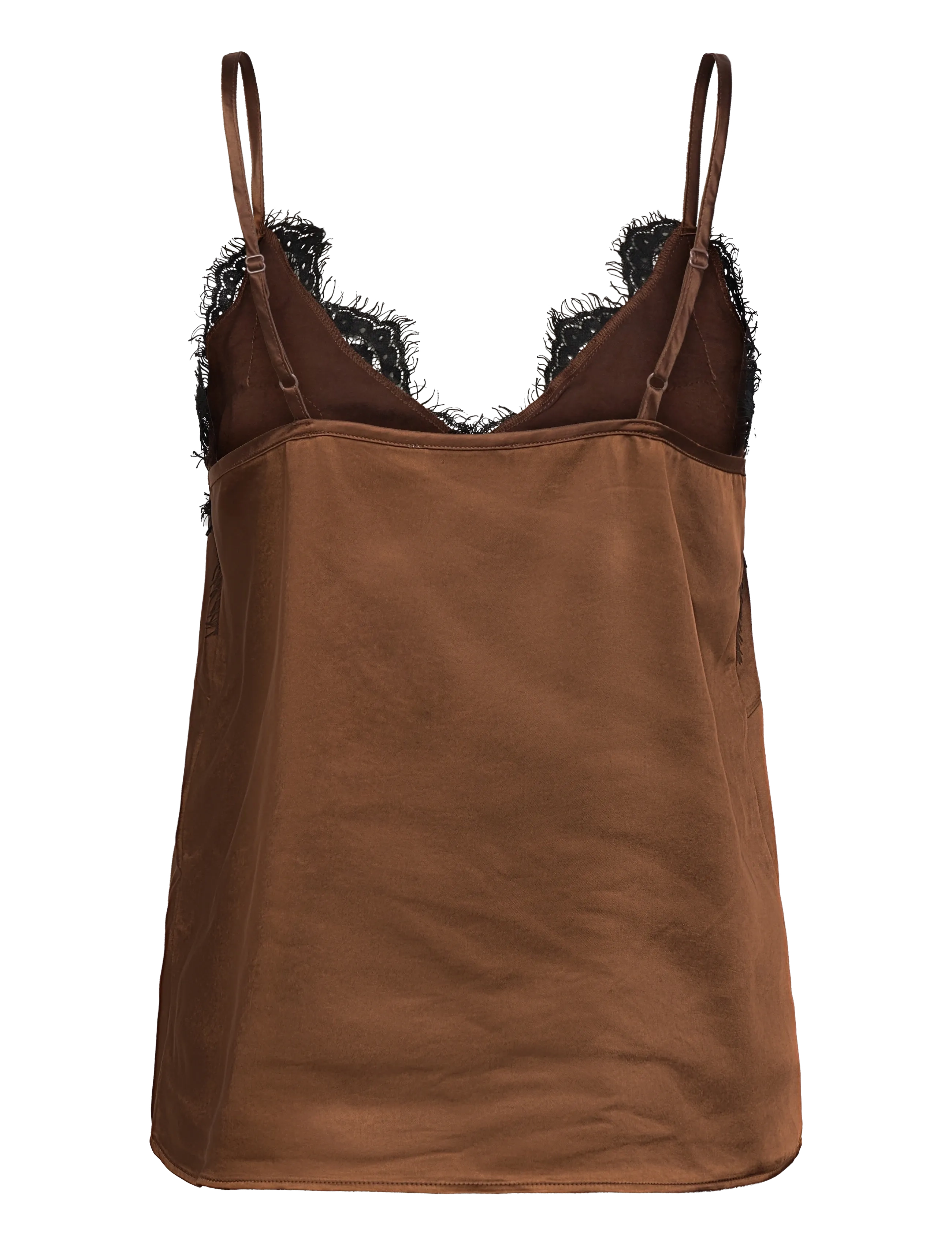 Coster Copenhagen - Top with lace detail - oberteile - dark brown - 1