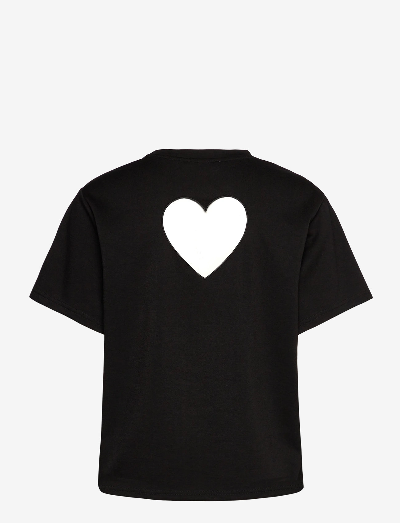 Coster Copenhagen - Sweat blouse with heart cutout - t-shirts - black - 1