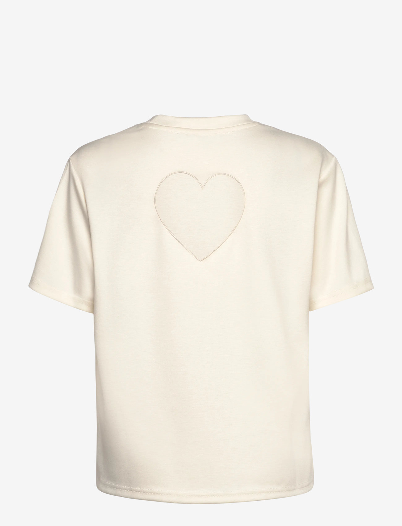 Coster Copenhagen - Sweat blouse with heart cutout - t-shirts - off white - 1