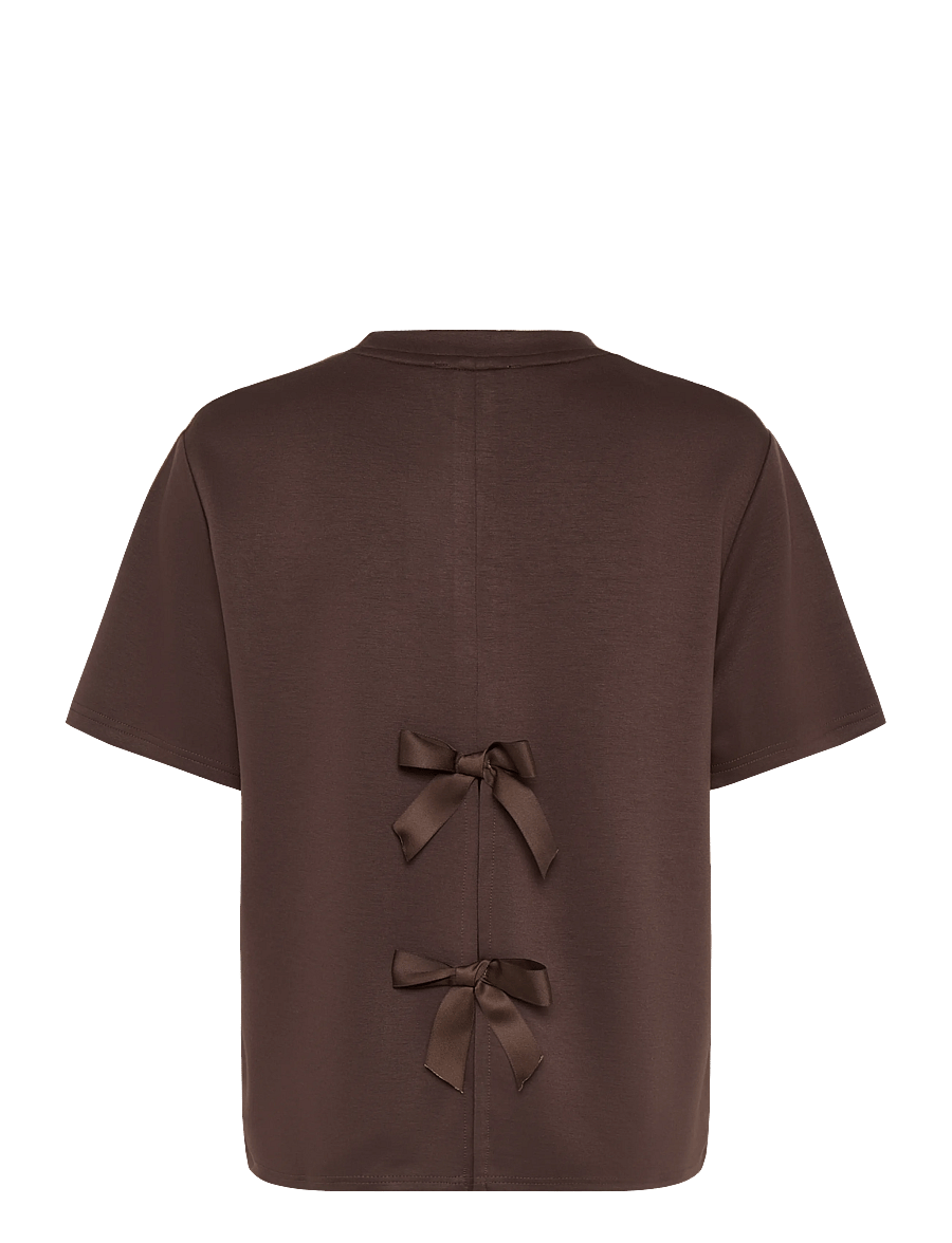Coster Copenhagen - Sweat blouse with bows - dark brown - 1