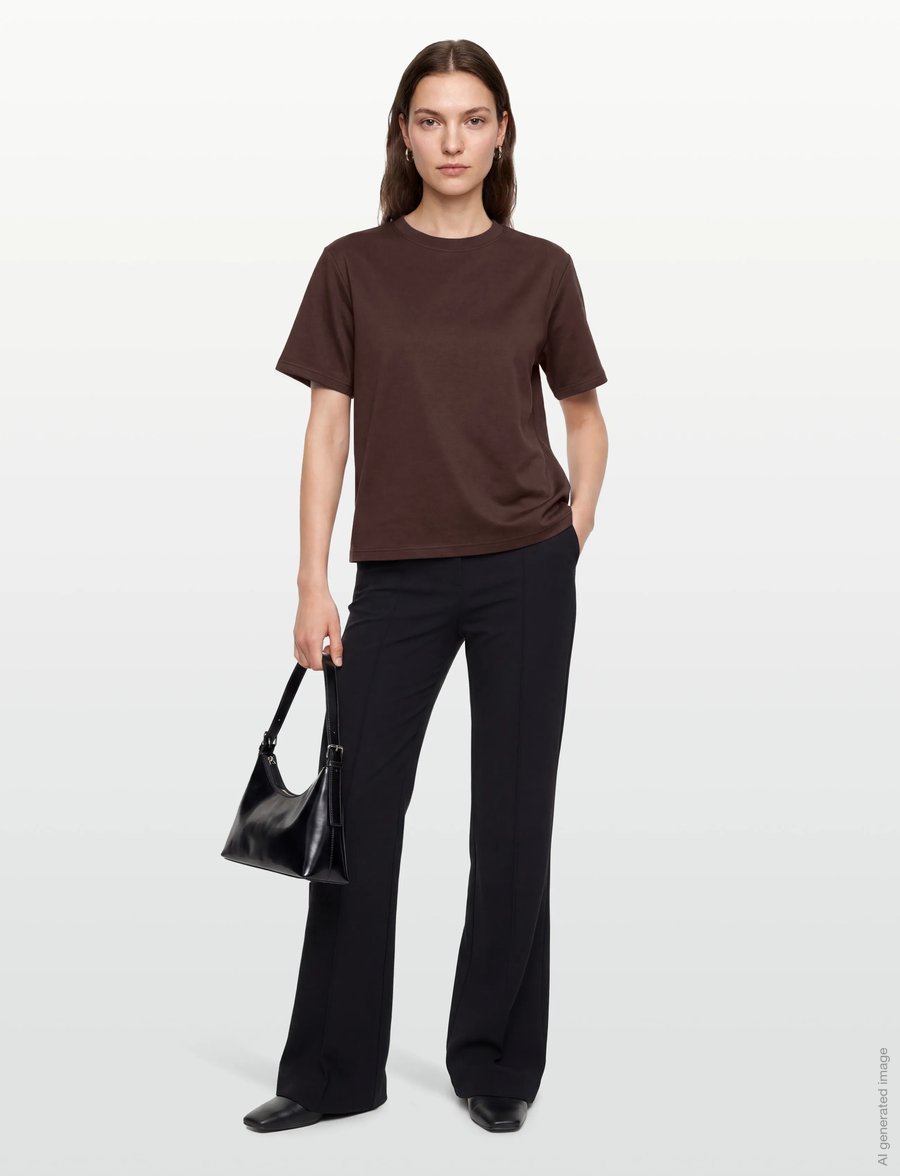 Coster Copenhagen - Sweat blouse with bows - hverdags stil - dark brown - 0