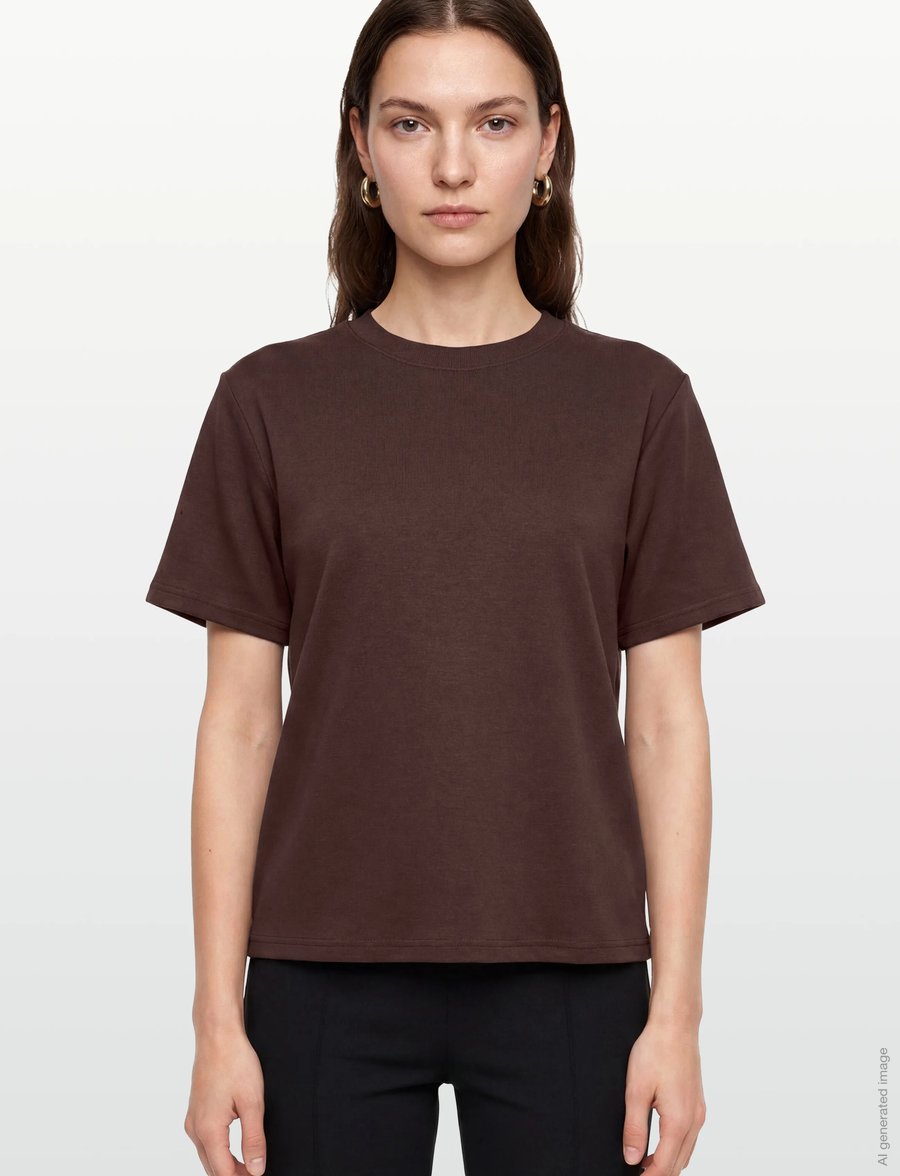 Coster Copenhagen - Sweat blouse with bows - hverdags stil - dark brown - 3